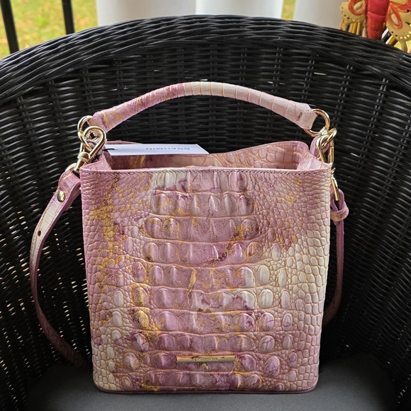 Brahmin Handbags - Brahmin Mini Amelia Lilac Melbourne Bucket Bag / Crossbody